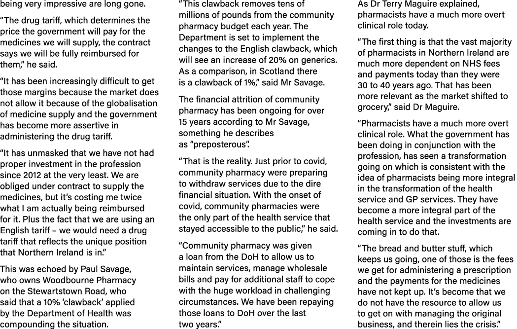 being very impressive are long gone. “The drug tariff, which determines the price the government will pay for the med...