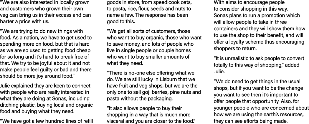 “We are also interested in locally grown and customers who grown their own veg can bring us in their excess and can b...