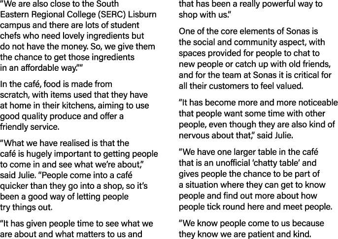 “We are also close to the South Eastern Regional College (SERC) Lisburn campus and there are lots of student chefs wh...