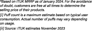 *Based on ITUK MRRP as of January 2024. For the avoidance of doubt, customers are free at all times to determine the ...