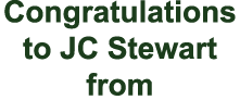 Congratulations to JC Stewart from