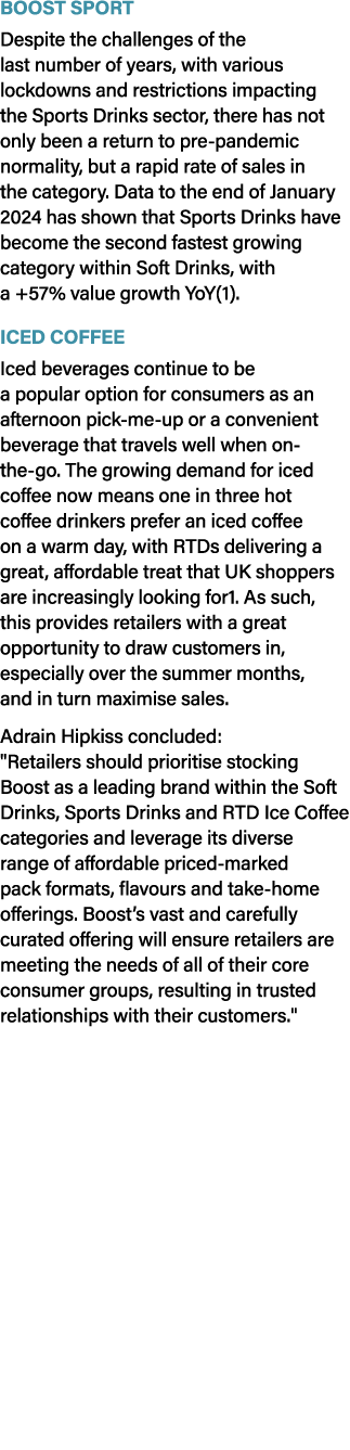 BOOST SPORT Despite the challenges of the last number of years, with various lockdowns and restrictions impacting the...