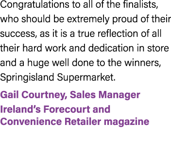 Congratulations to all of the finalists, who should be extremely proud of their success, as it is a true reflection o...