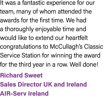 It was a fantastic experience for our team, many of whom attended the awards for the first time. We had a thoroughly ...