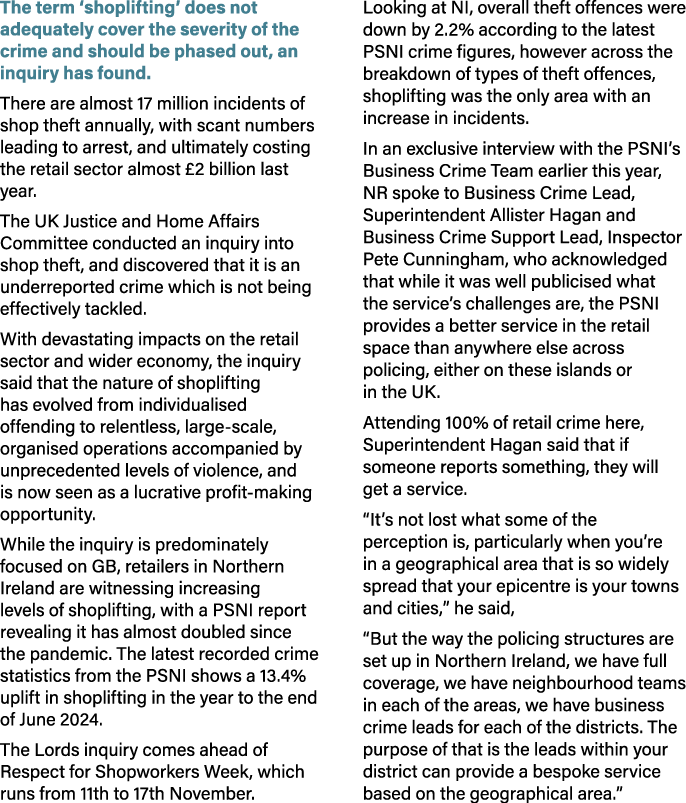 The term ‘shoplifting’ does not adequately cover the severity of the crime and should be phased out, an inquiry has f...