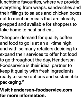 lunchtime favourites, where we provide everything from wraps, sandwiches and their fillings to salads and chicken box...