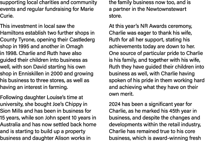 supporting local charities and community events and regular fundraising for Marie Curie. This investment in local saw...