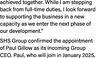 achieved together. While I am stepping back from full time duties, I look forward to supporting the business in a new...