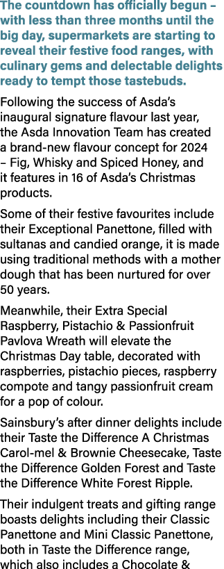 The countdown has officially begun – with less than three months until the big day, supermarkets are starting to reve...