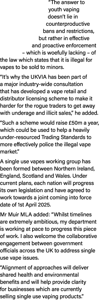 “The answer to youth vaping doesn’t lie in counterproductive bans and restrictions, but rather in effective and proac...