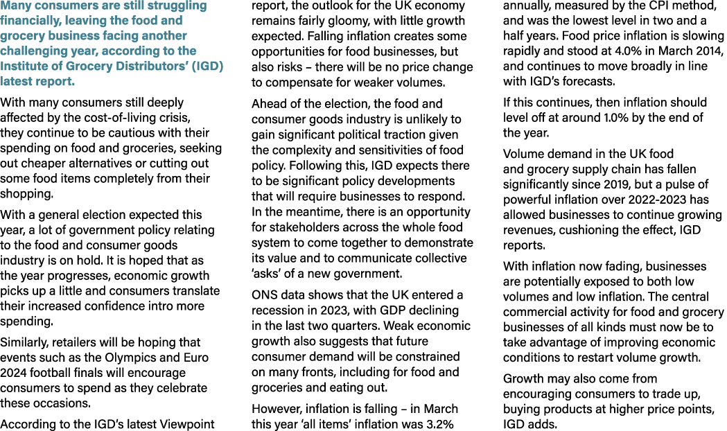Many consumers are still struggling financially, leaving the food and grocery business facing another challenging yea...