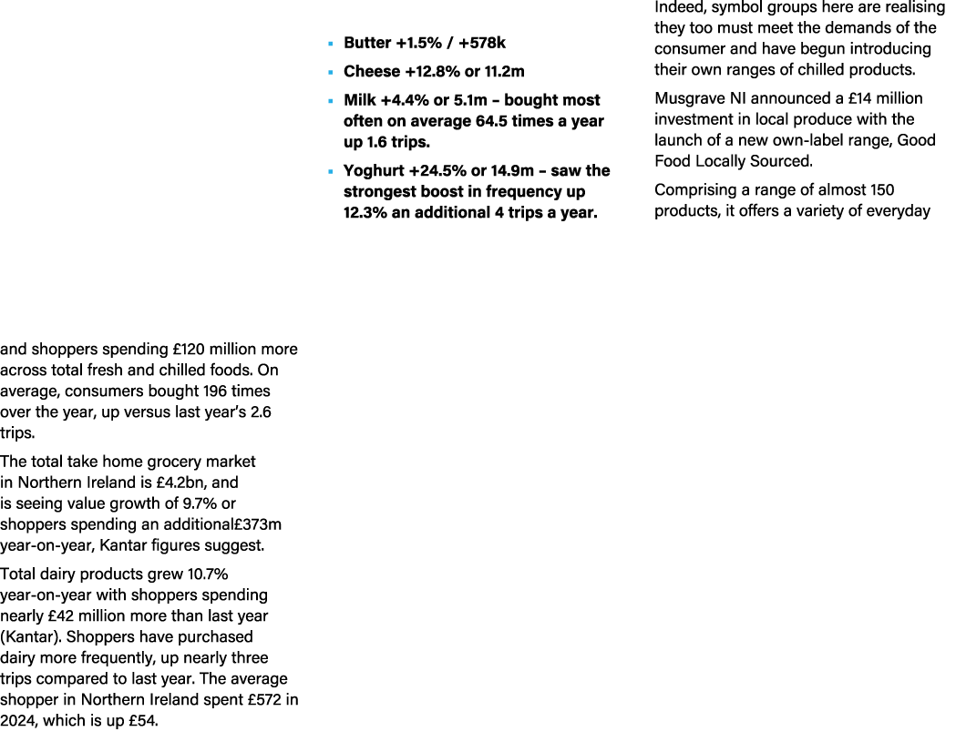 and shoppers spending £120 million more across total fresh and chilled foods. On average, consumers bought 196 times ...