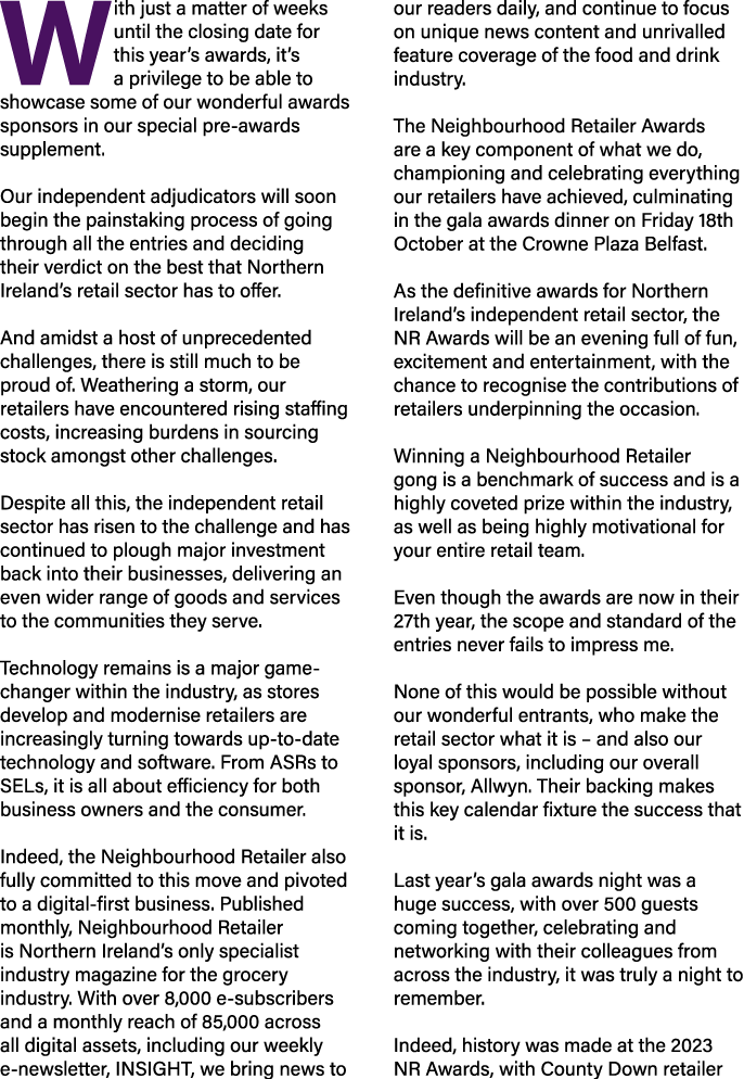 With just a matter of weeks until the closing date for this year’s awards, it’s a privilege to be able to showcase so...