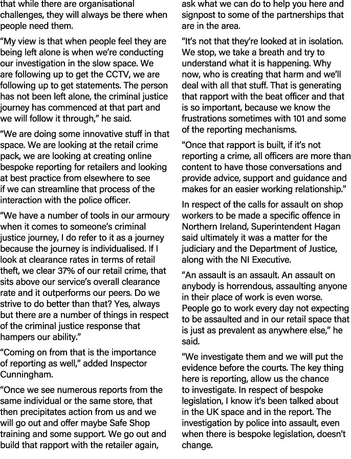 that while there are organisational challenges, they will always be there when people need them. “My view is that whe...