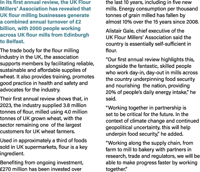 In its first annual review, the UK Flour Millers’ Association has revealed that UK flour milling businesses generate ...