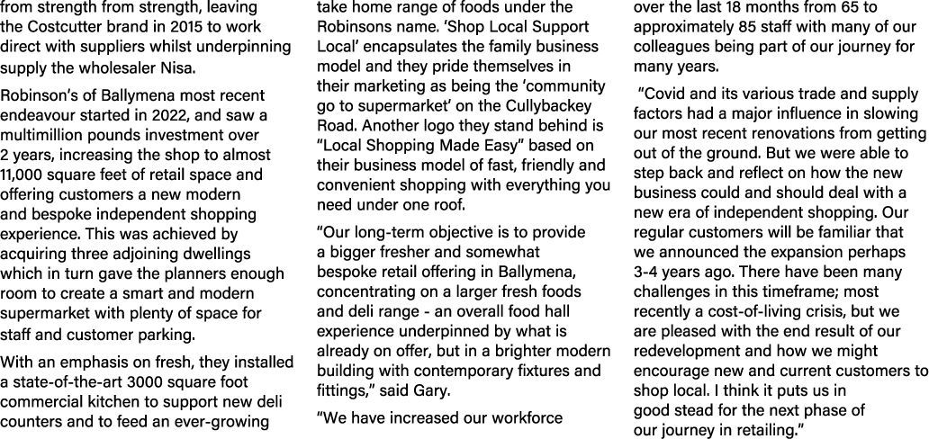 from strength from strength, leaving the Costcutter brand in 2015 to work direct with suppliers whilst underpinning s...