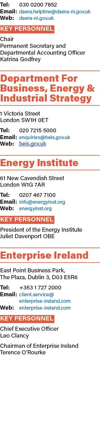Tel: 030 0200 7852 Email: daera.helpline@daera ni.gov.uk Web: daera ni.gov.uk Key Personnel Chair Permanent Secretary...