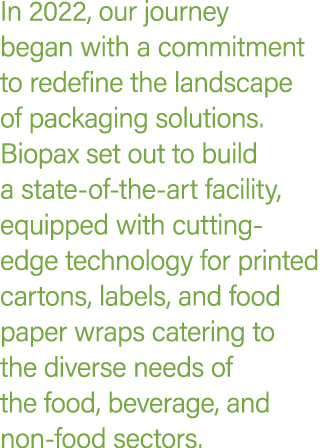 In 2022, our journey began with a commitment to redefine the landscape of packaging solutions. Biopax set out to buil...