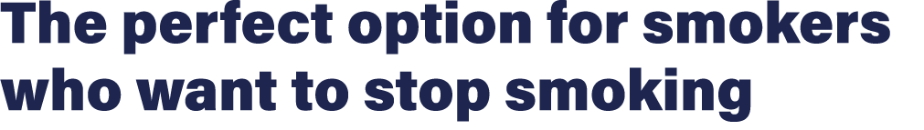 The perfect option for smokers who want to stop smoking