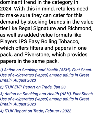 dominant trend in the category in 2024. With this in mind, retailers need to make sure they can cater for this demand...