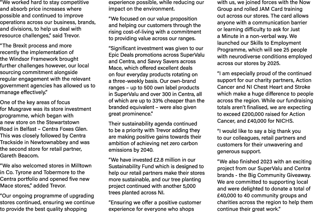 “We worked hard to stay competitive and absorb price increases where possible and continued to improve operations acr...