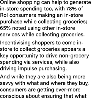 Online shopping can help to generate in store spending too, with 78% of RoI consumers making an in store purchase whi...