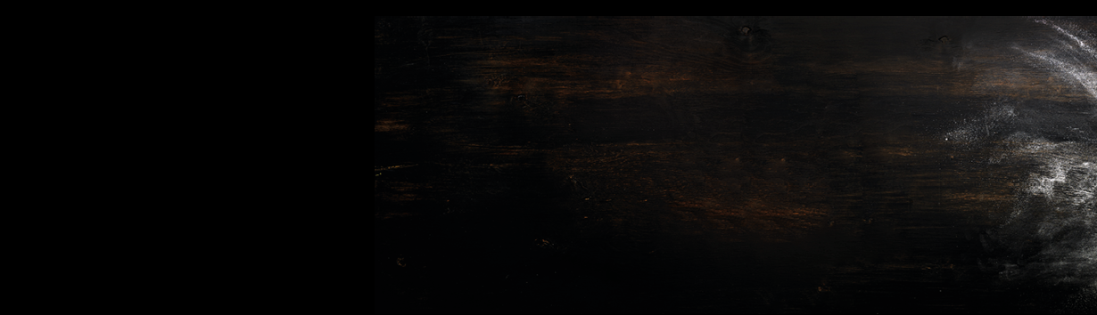 Banner. Baking background with free space for your text. Rolling pin and flour on black table. Copy space. Top view