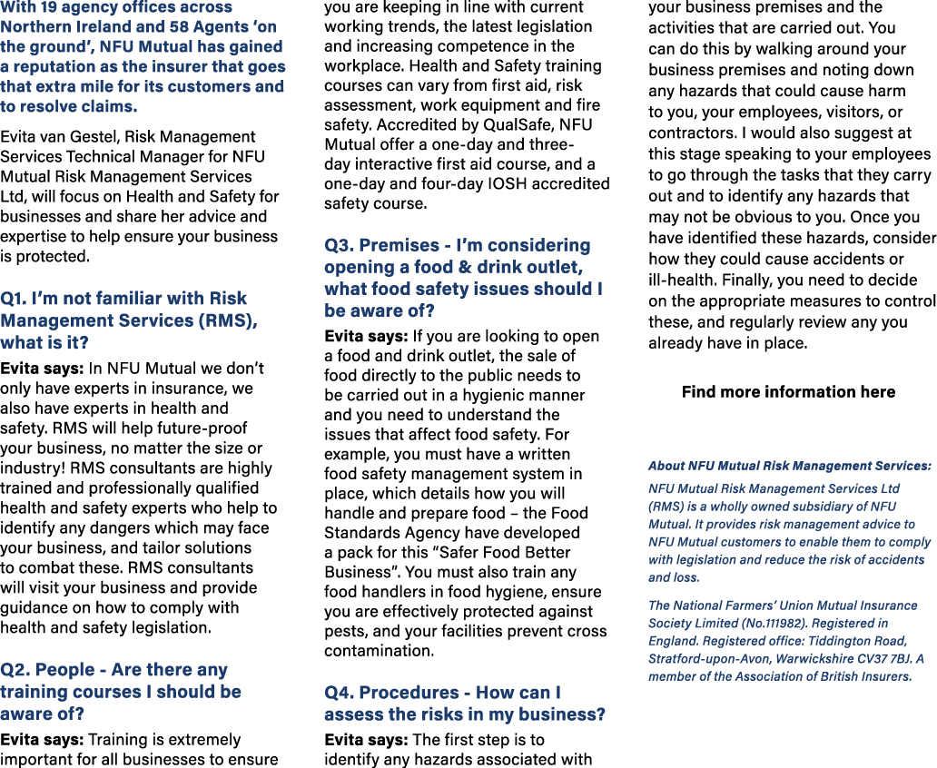 With 19 agency offices across Northern Ireland and 58 Agents ‘on the ground’, NFU Mutual has gained a reputation as t...