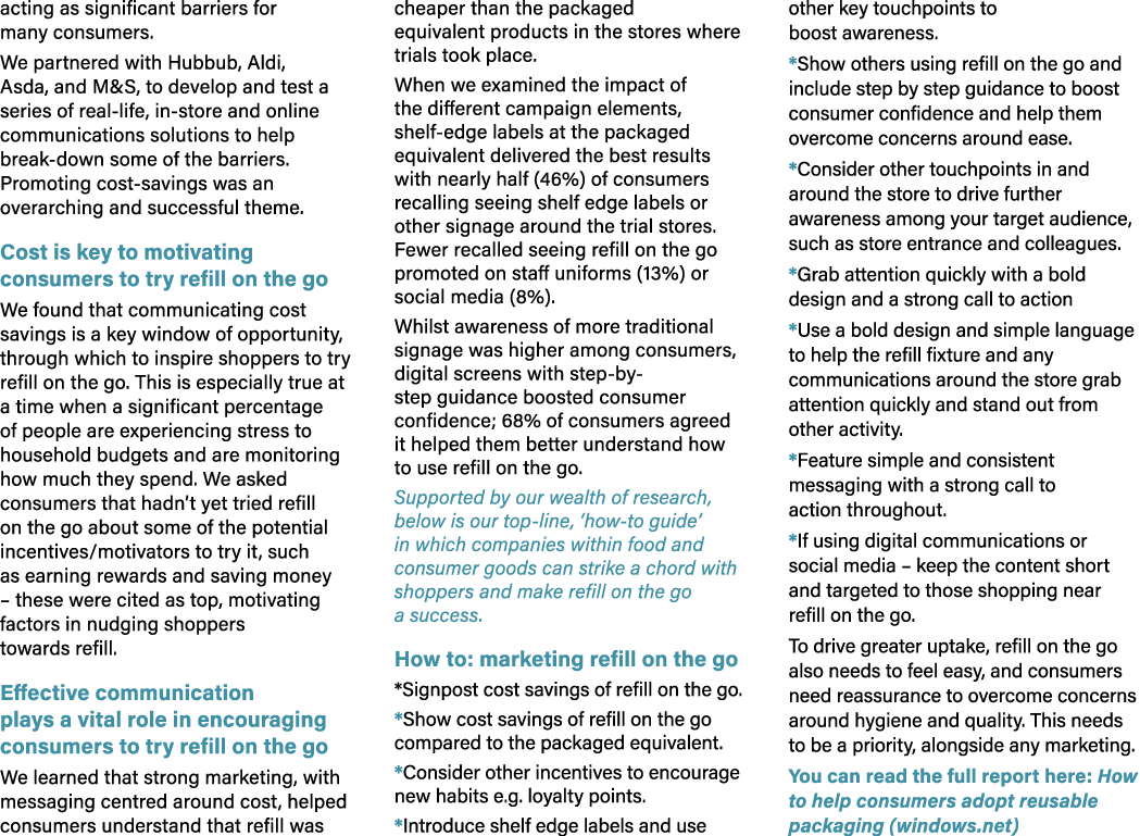 acting as significant barriers for many consumers. We partnered with Hubbub, Aldi, Asda, and M&S, to develop and test...