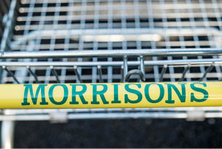 DROITWICH, UK - DECEMBER 2016: Morrisons supermarket trolley