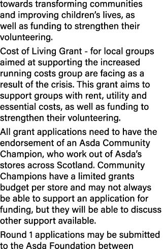 towards transforming communities and improving children’s lives, as well as funding to strengthen their volunteering....