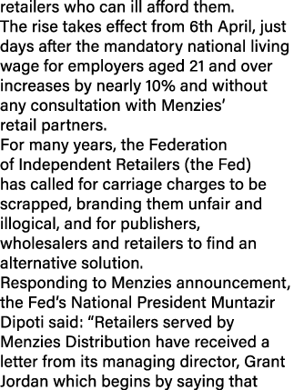 retailers who can ill afford them. The rise takes effect from 6th April, just days after the mandatory national livin...