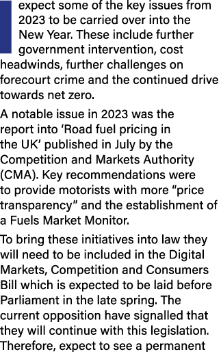 Iexpect some of the key issues from 2023 to be carried over into the New Year. These include further government inter...