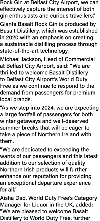 Rock Gin at Belfast City Airport, we can effectively capture the interest of both gin enthusiasts and curious travell...