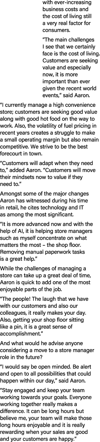 with ever increasing business costs and the cost of living still a very real factor for consumers. “The main challeng...