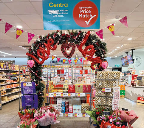 A flower shop with a heart-shaped archway and a sign that says “Love Matched". AI generated content