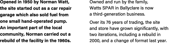 Opened in 1950 by Norman Watt, the site started out as a car repair garage which also sold fuel from one small hand o...