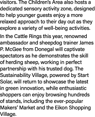 visitors. The Children’s Area also hosts a dedicated sensory activity zone, designed to help younger guests enjoy a m...