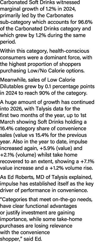 Carbonated Soft Drinks witnessed marginal growth of 1.2% in 2024, primarily led by the Carbonates sub category which ...