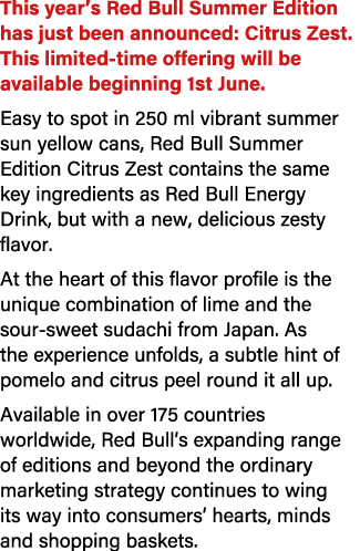 This year’s Red Bull Summer Edition has just been announced: Citrus Zest. This limited time offering will be availabl...