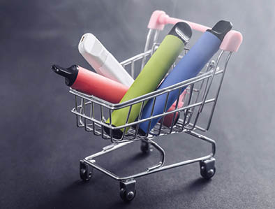A cartoon shopping cart is filled with various colored markers. AI generated content