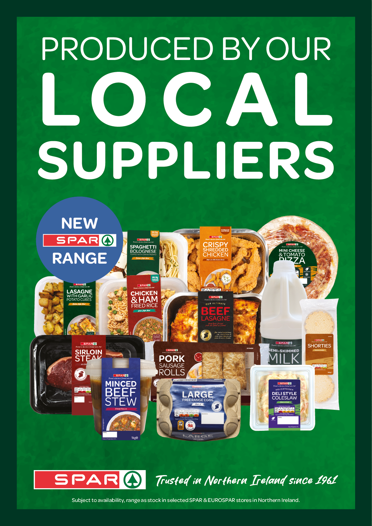 A poster advertising Spar products. Description generated by AI