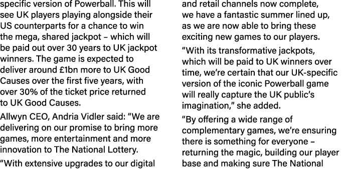 specific version of Powerball. This will see UK players playing alongside their US counterparts for a chance to win t...
