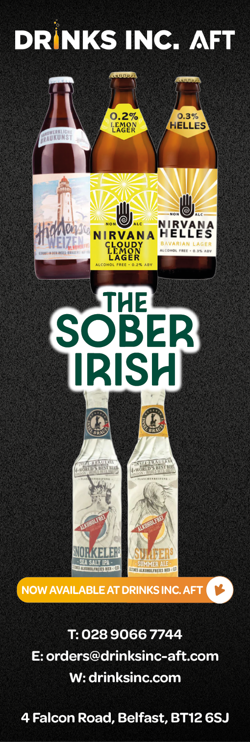 A poster advertising drinks with a picture of a bottle of beer. Description generated by AI