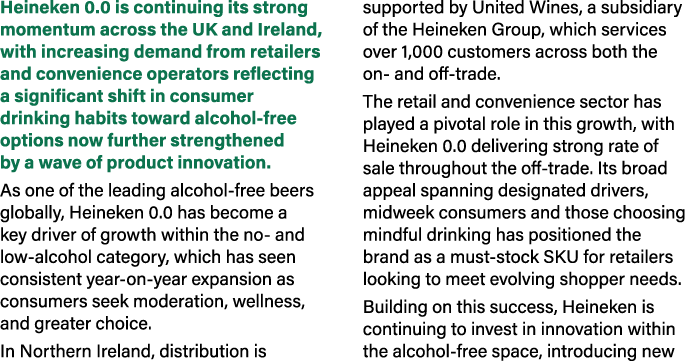 Heineken 0.0 is continuing its strong momentum across the UK and Ireland, with increasing demand from retailers and c...
