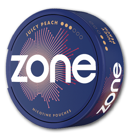 A blue box with a picture of a peach on it. Description generated by AI