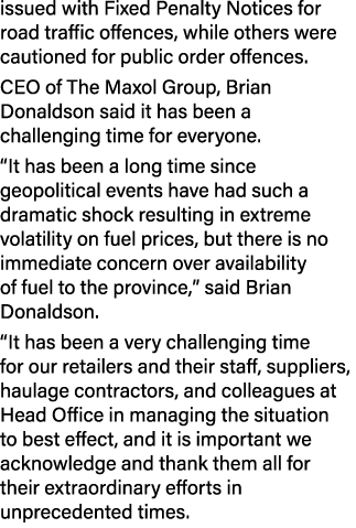 issued with Fixed Penalty Notices for road traffic offences, while others were cautioned for public order offences. C...