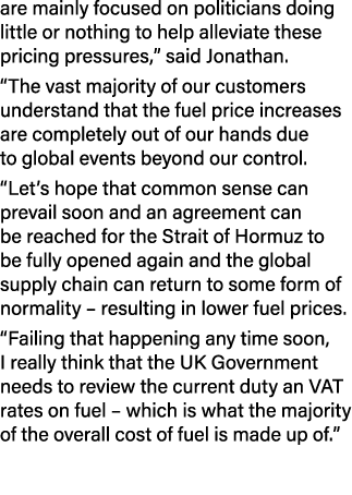 are mainly focused on politicians doing little or nothing to help alleviate these pricing pressures,” said Jonathan. ...
