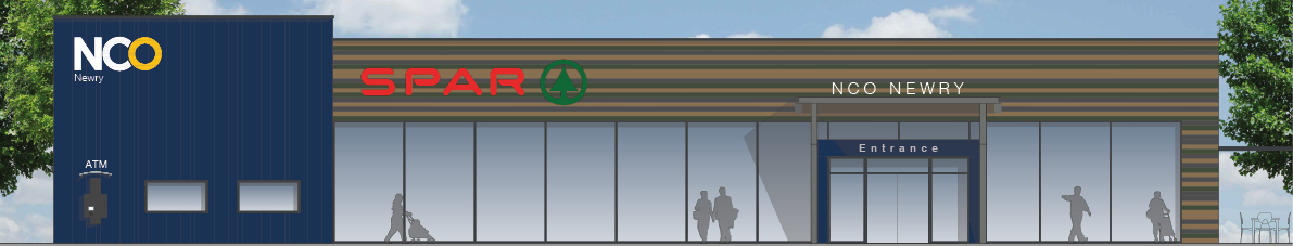 A floor plan of a building with a blue and purple color scheme. AI generated content