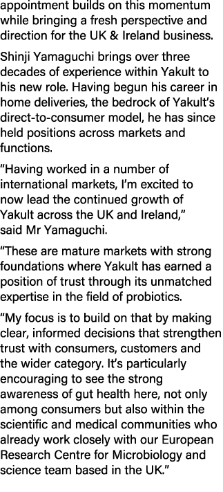 appointment builds on this momentum while bringing a fresh perspective and direction for the UK & Ireland business. S...